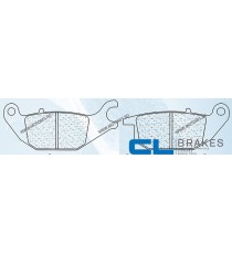 CL BRAKES Placute de frana spate 1067 RX3 107,2x42,7x10 mm / 91,5x40x10 mm (W x H x T) 200.1067.RX	/ 570-784 CL BRAKES Placut...