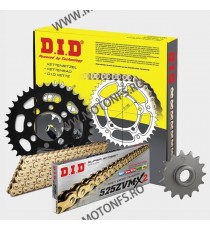DID - kit lant Kawasaki ZX-10R 2006- 2007 (lant Gold), pinioane 17/40, lant 525ZVM-X-108 Gold X-Ring 124-915-1 DID RACING CHA...