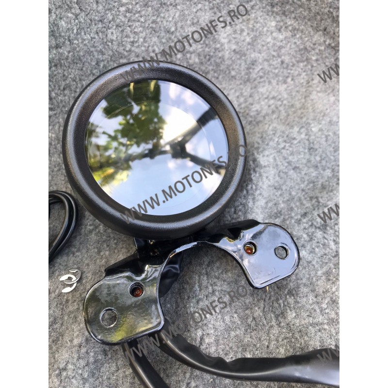 8mm/10mm Motorcycle Black Blade Mini Mirrors – Universal For Harley Honda Yamaha Suzuki – Left & Right