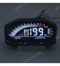 Kilometraj Digital Universal Custom 12V LED LCD Harley Honda Yamaha Suzuki Cafe Racer KDUN5413  Kilometraj Universal 299,00 l...