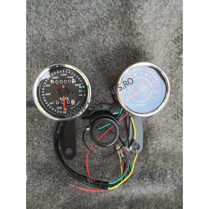 Bord electronic moto kilometraj Si Ceas indicator Turometrudigital universal Cafe Racer motocicleta B715+B717 B715+B717  Kilo...