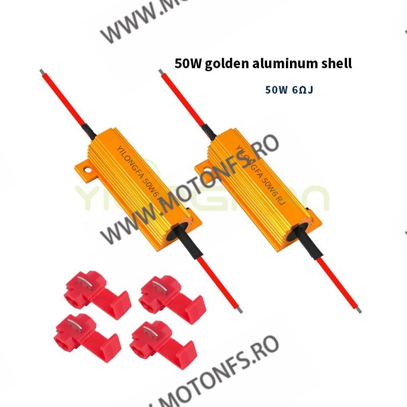 Set 2 Rezistente 50w 6 Ohmi 12V pentru semnal LED Moto YLF50W24  Releu Semnal / Anulator Eroare 40,00 lei 40,00 lei 33,61 lei...