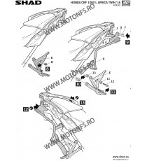 Kit de prindere cutii laterale SH36 3P System SHAD H0FR16IF 130.H0FR16IF SHAD Kit De Prindere Cutii Laterale 3P System SHAD 8...