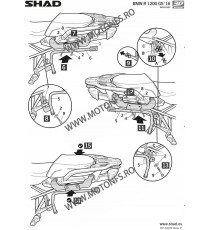 Kit de prindere cutii laterale SH36 3P System SHAD W0GS16IF 130.W0GS16IF SHAD Kit De Prindere Cutii Laterale 3P System SHAD 7...