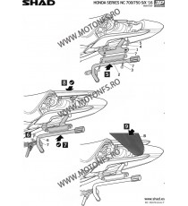 Kit de prindere cutii laterale SH36 3P System SHAD H0NT75IF 130.H0NT75IF SHAD Kit De Prindere Cutii Laterale 3P System SHAD 6...