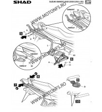 Kit de prindere cutii laterale SH36 3P System SHAD S0BN61IF 130.H0CF64IF SHAD Kit De Prindere Cutii Laterale 3P System SHAD 8...