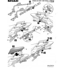 Kit de prindere cutii laterale SH36 3P System SHAD H0CF54IF 130.H0CF54IF SHAD Kit De Prindere Cutii Laterale 3P System SHAD 8...