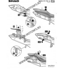 Kit de prindere cutii laterale SH36 3P System SHAD H0CT74IF 130.H0CT74IF SHAD Kit De Prindere Cutii Laterale 3P System SHAD 8...