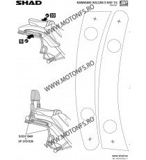 Kit de prindere cutii laterale SH36 3P System SHAD K0VL65IF 130.K0VL65IF SHAD Kit De Prindere Cutii Laterale 3P System SHAD 6...