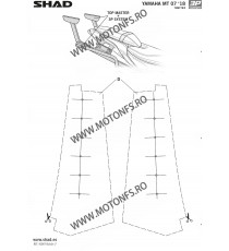 Kit de prindere cutii laterale SH36 3P System SHAD Y0MT78IF 130.Y0MT78IF SHAD Kit De Prindere Cutii Laterale 3P System SHAD 8...