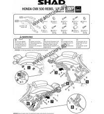 Kit de prindere cutii laterale SH36 3P System SHAD H0RB57IF 130.H0RB57IF SHAD Kit De Prindere Cutii Laterale 3P System SHAD 6...