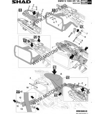 4P System fitting kit SHAD W0SX104P Pentru cutii TERRA 130.W0SX104P SHAD Kit De Prindere Cutii Laterale Sistem 4p SHAD 1,146....