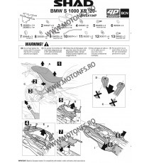 4P System fitting kit SHAD W0SX104P Pentru cutii TERRA 130.W0SX104P SHAD Kit De Prindere Cutii Laterale Sistem 4p SHAD 1,146....