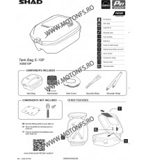 Geanta de rezervor (tank bag) SHAD E10P for pin system (mounting kit is not included) 130.X0SE10P SHAD Geanta Rezervor Cu sis...