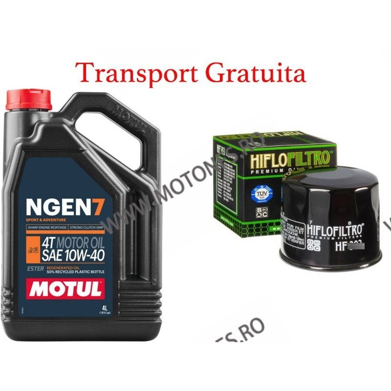 10W40 MOTUL - NGEN7 - 4L + Hiflo filtru standard Cadou + Tansport Gratuita M1-836 MOTUL MOTUL 10W-40 285,00 lei 285,00 lei 23...