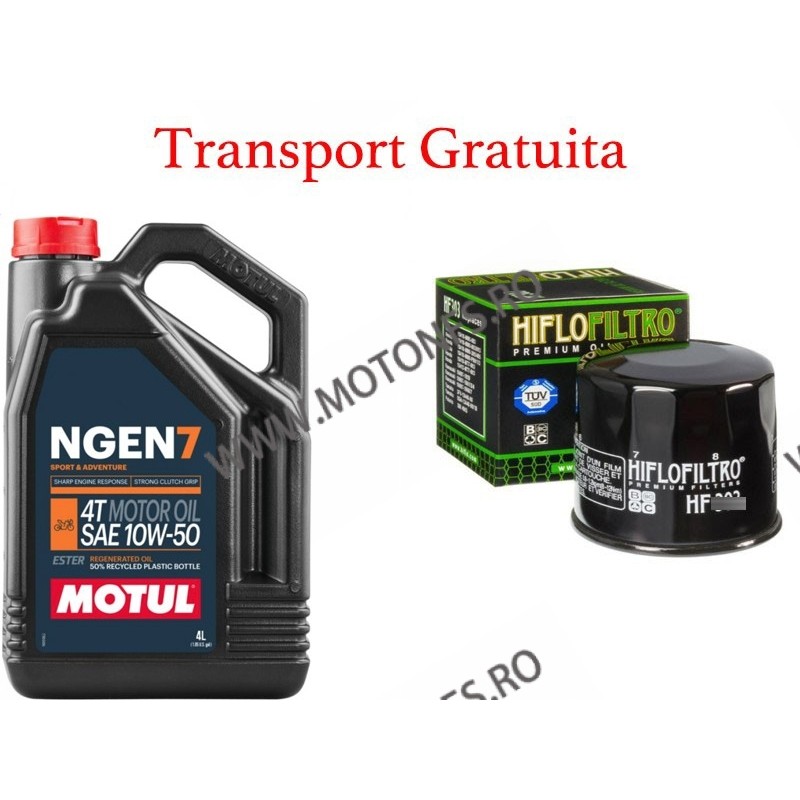 10W50 MOTUL - NGEN7 - 4L + Hiflo filtru standard Cadou + Tansport Gratuita M1-823 MOTUL MOTUL 10W-50 295,00 lei 295,00 lei 24...