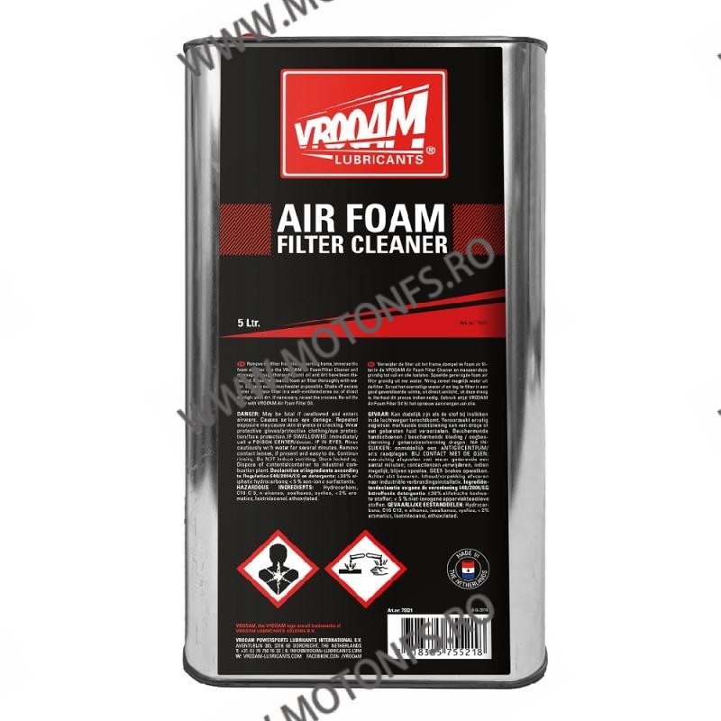 VROOAM - Air Foam Filter Cleaner - 5L V75-521 VROOAM VROOAM Filtre De Aer Cleaner 180,00 lei 180,00 lei 151,26 lei 151,26 lei