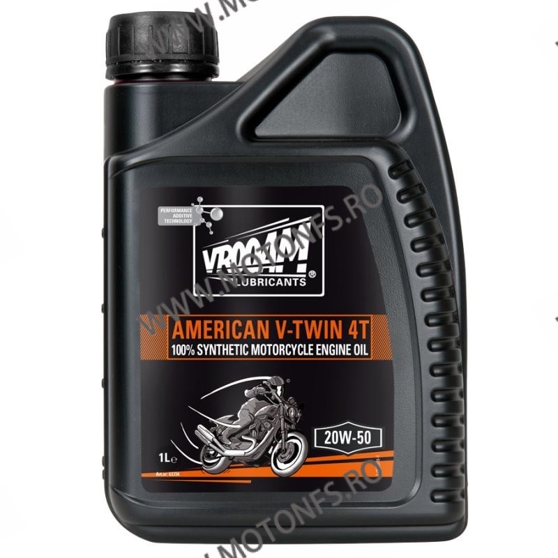 VROOAM - American V-Twin 20W50 - 1L [100% Synthetic] V63-784 VROOAM VROOAM 20W-50 105,00 lei 105,00 lei 88,24 lei 88,24 lei