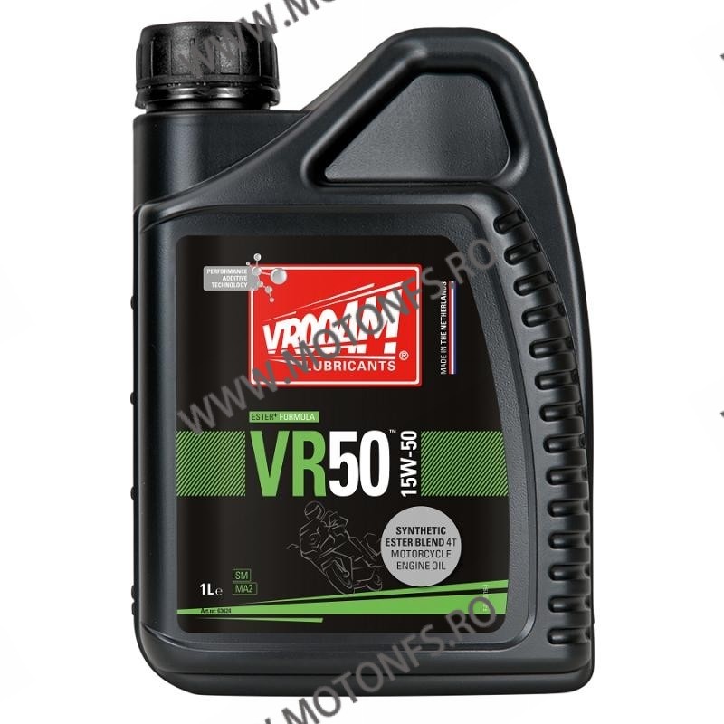 VROOAM - VR50 [Ester+] 15W50 - 1L [Synthetic] [MA2] V63-624 VROOAM VROOAM 15W-50 60,00 lei 54,00 lei 50,42 lei 45,38 lei -10%