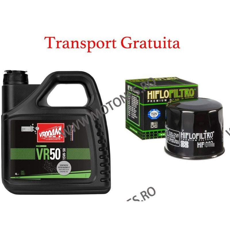 15W50 VROOAM - VR50 [Ester+] - 4L [Synthetic] [MA2] + Hiflo filtru Cadou + Tansport Gratuita V63-625 VROOAM VROOAM 15W-50 235...