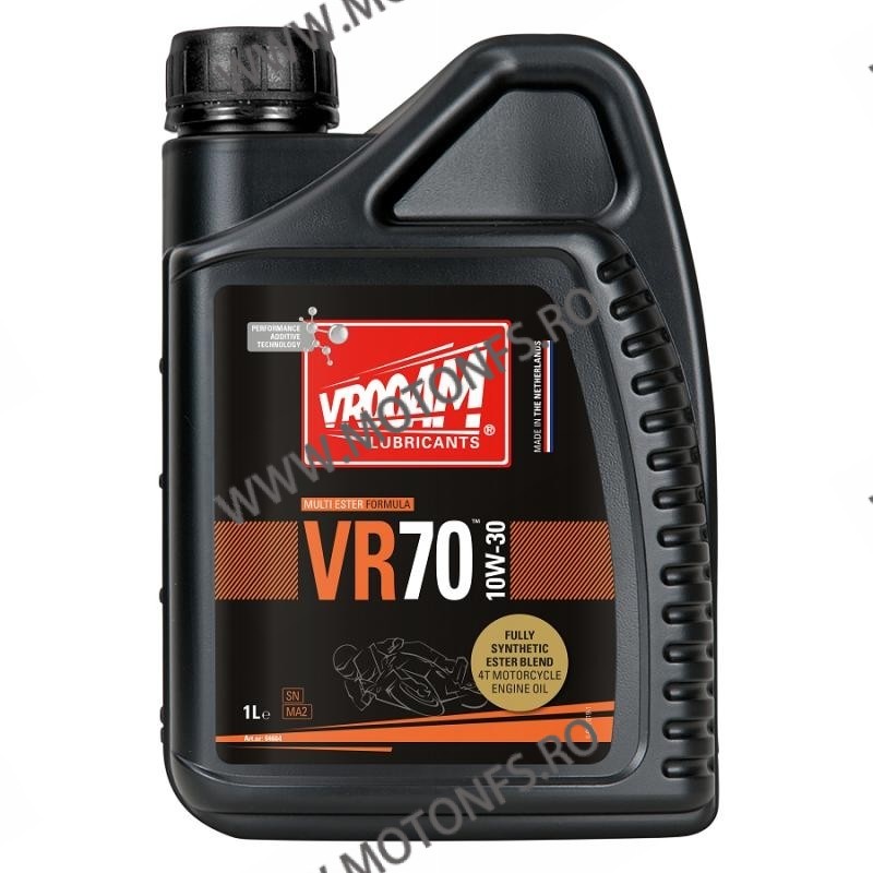 VROOAM - VR70 [Multi Ester] 10W30 - 1L [Fully Synthetic] [MA2] V64-664 VROOAM VROOAM 10W-30 78,00 lei 70,20 lei 65,55 lei 58,...