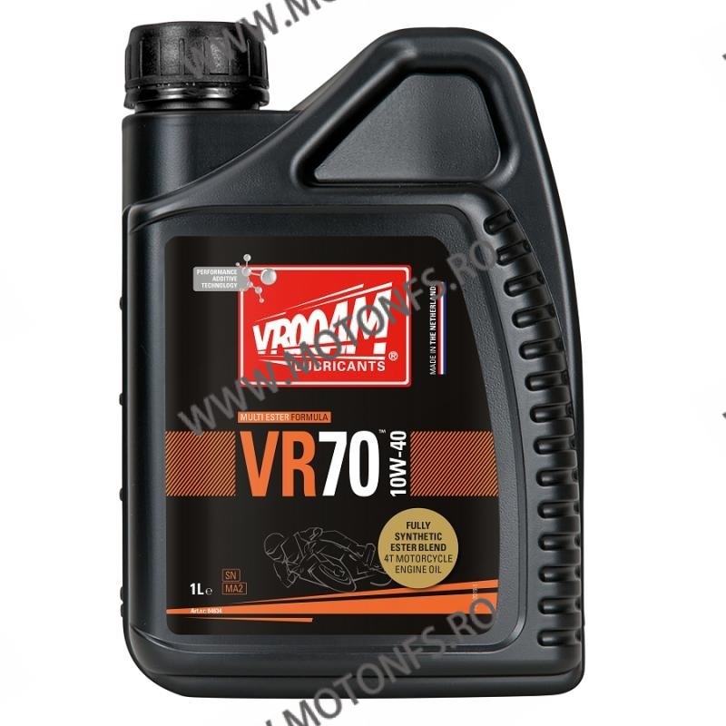 VROOAM - VR70 [Multi Ester] 10W40 - 1L [Fully Synthetic] [MA2] V64-634 VROOAM VROOAM 10W-40 78,00 lei 78,00 lei 65,55 lei 65,...