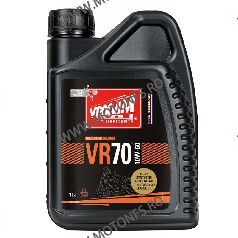 VROOAM - VR70 [Multi Ester] 10W60 - 1L [Fully Synthetic] [MA2] V64-654 VROOAM VROOAM 10W-60 78,00 lei 78,00 lei 65,55 lei 65,...