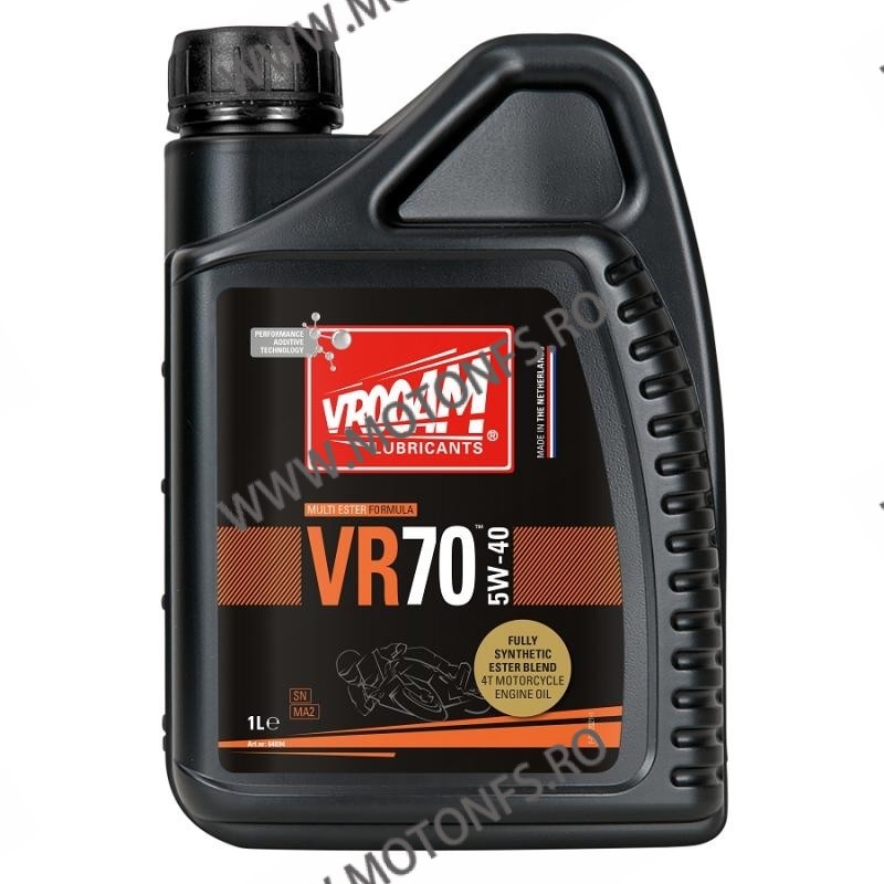 VROOAM - VR70 [Multi Ester] 5W40 - 1L [Fully Synthetic] [MA2] V64-694 VROOAM VROOAM 5W-40 78,00 lei 70,20 lei 65,55 lei 58,99...