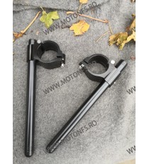 50MM Set 2 Buc SemiGhidoane Universale Cu Deschidere Laterala Stanga Si Drepta Tijele de 22mm Negru XF-1405-B  Semighidoane 2...