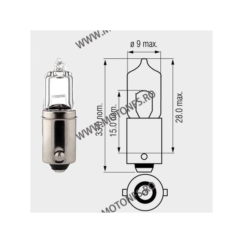 BA9S 10W Motopro - Bec Halogen 12V - 260-58 MOTOPRO Becuri Halogen 12V 23,00 lei 23,00 lei 19,33 lei 19,33 lei