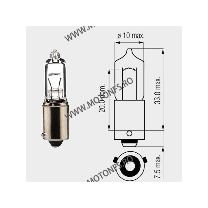 BAY9s 10W Motopro - Bec Halogen 12V - 260-461 MOTOPRO Becuri Halogen 12V 18,00 lei 18,00 lei 15,13 lei 15,13 lei