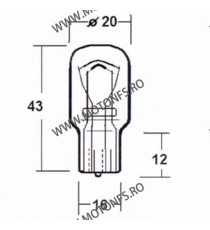21/5W cu soclu de sticla T16 Motopro - Bec normal 12V - 260-39 MOTOPRO Becuri Normale 12V 9,00 lei 9,00 lei 7,56 lei 7,56 lei