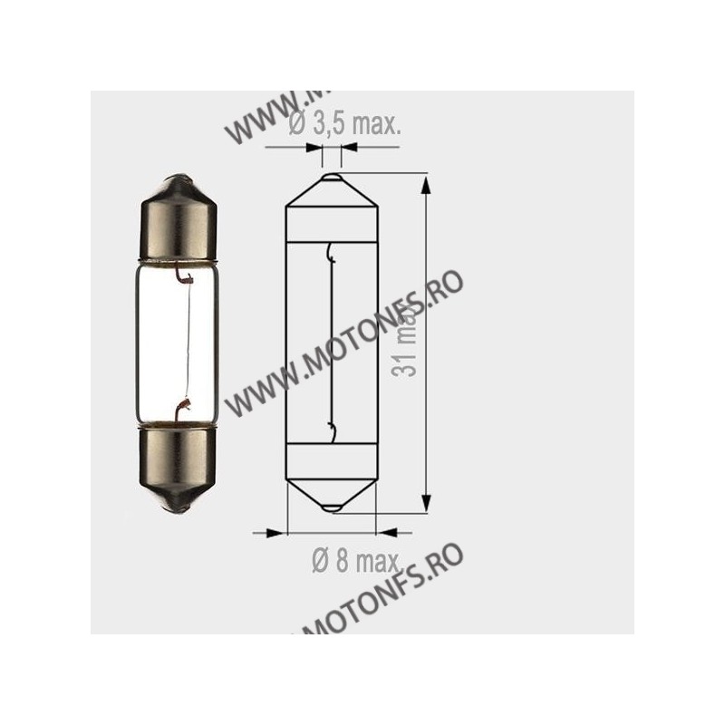 3W cu guler 28MM Motopro - Bec normal 12V - 260-79 MOTOPRO Becuri Normale 12V 6,00 lei 6,00 lei 5,04 lei 5,04 lei