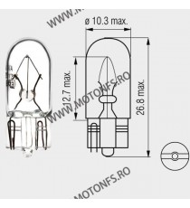 3W cu soclu de sticla 2,1x9,5 Motopro - Bec normal 12V - 260-81 MOTOPRO Becuri Normale 12V 5,00 lei 5,00 lei 4,20 lei 4,20 lei