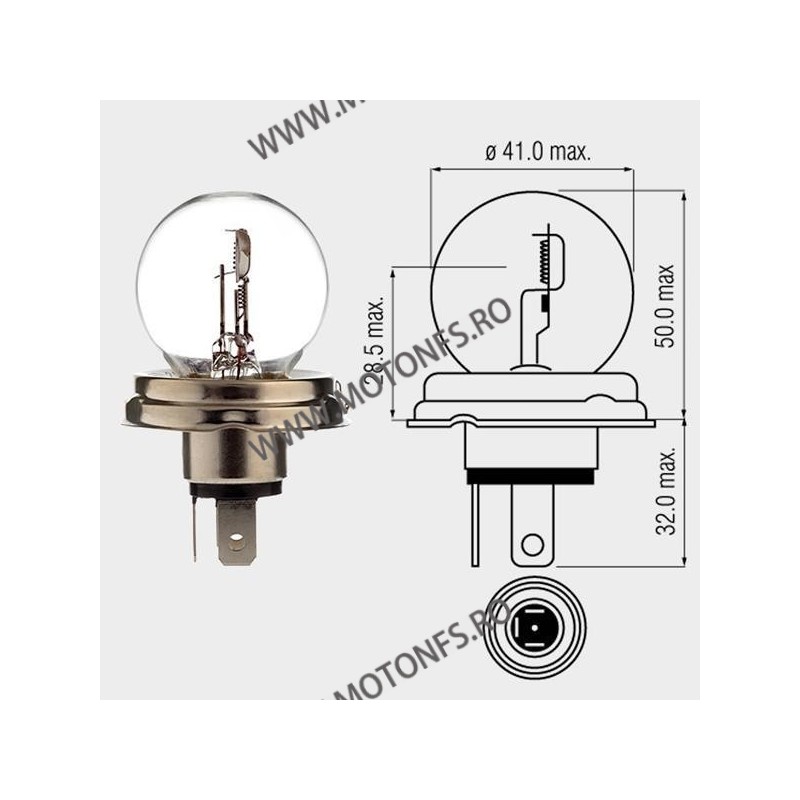 45/40W P45T Motopro - Bec normal 12V - 260-05 MOTOPRO Becuri Normale 12V 9,00 lei 9,00 lei 7,56 lei 7,56 lei