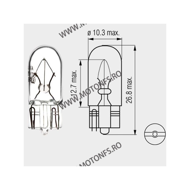 5W cu soclu de sticla 2,1x9,5 Motopro - Bec normal 12V - 260-89 MOTOPRO Becuri Normale 12V 5,00 lei 5,00 lei 4,20 lei 4,20 lei