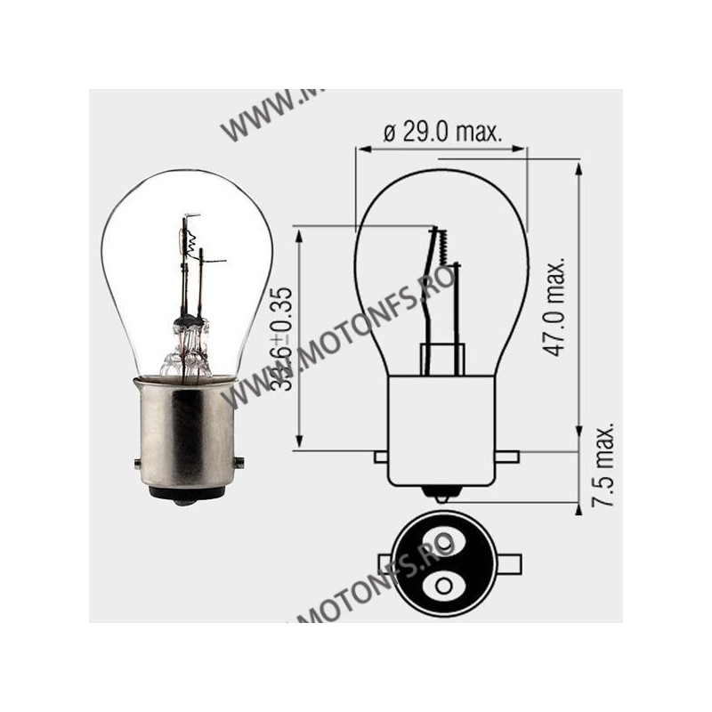 15/15W cu soclu mic BAX15D Motopro - Bec normal 6V - 260-08 MOTOPRO Becuri Normale 6V 12,00 lei 12,00 lei 10,08 lei 10,08 lei