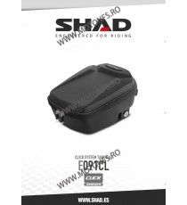 Geanta de rezervor (tank bag) SHAD E091CL X0SE091CL for click system With LOCK and Key + ZIP combination lock main compartmen...