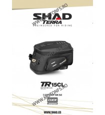 Geanta de rezervor (tank bag) SHAD TR15CL X0TR15CL for click system With LOCK and Key 130.X0TR15CL SHAD Tank Bags With Click ...