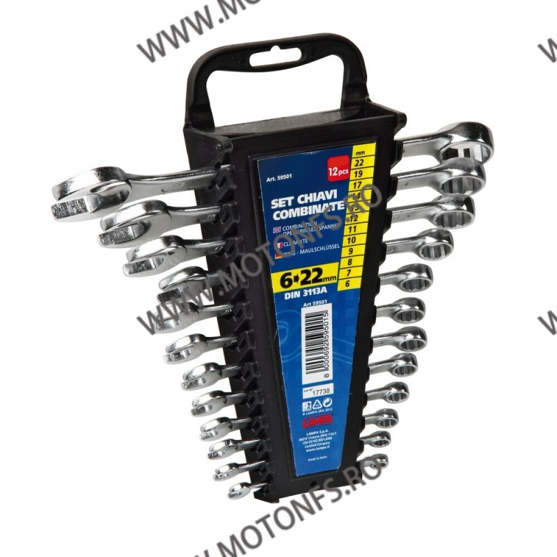 LAMPA - 12 PCS SET COMBINATION OPEN&RING END SPANNER LA-59501 Lampa Chei & Surubelnite 175,00 lei 157,50 lei 147,06 lei 132,3...