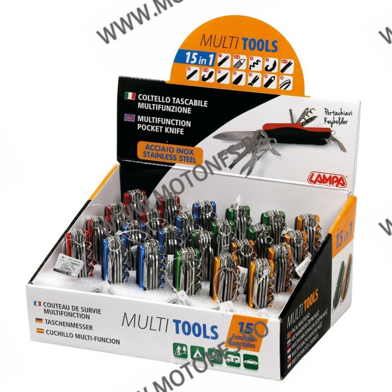 15 in 1 LAMPA - Briceag multifunctional, Albastru , Portocaliu, Rosu , Verde LA-66124D Lampa Chei & Surubelnite 30,00 lei 27,...