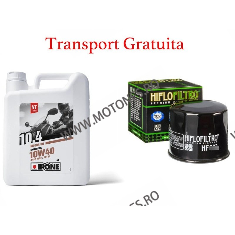 10W40 ULEI DE MOTOR IPONE 10.4 SEMI SINTETIC 4L	+ Hiflo filtru standard Cadou + Tansport Gratuita IP-800054 - Honda IPONE Ofe...