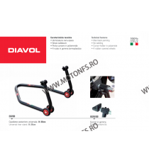 LV8 Standere cu adaptoare L Spate, Gifts for STREETBIKERS Universal rear stand LV8 DIAVOL E620D+E620/09 with rubber cursor ki...