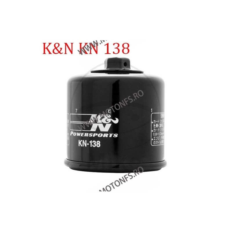 K&N KN 138 (HF138) Filtre de ulei premium KN138 / 723.00.78 K&N Filtru Ulei K&N 67,00 lei 67,00 lei 56,30 lei 56,30 lei