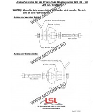 CB600 F Hornet /S 1998-2006 CBF600 2004-2006 Honda LSL - KIT MONTAJ CRASH PAD 611-508 LSL LSL - Kit Montaj Crash Pad 150,00 l...