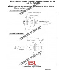 CB600 F Hornet /S 1998-2006 CBF600 2004-2006 Honda LSL - KIT MONTAJ CRASH PAD 611-508-03 LSL LSL - Kit Montaj Crash Pad 150,0...