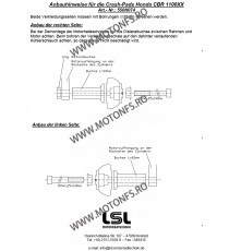 CBR1100 XX 1997- 2008 Blackbird, Super Blackbird Honda LSL - KIT MONTAJ CRASH PAD 611-517 LSL LSL - Kit Montaj Crash Pad 168,...