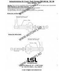 CBR900 RR Fireblade 1992-1999  Honda LSL - KIT MONTAJ CRASH PAD 611-524 LSL LSL - Kit Montaj Crash Pad 165,00 lei 165,00 lei ...
