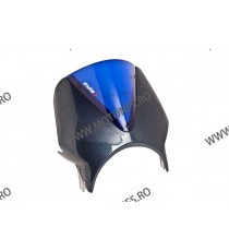 Carena Frotala + Parbriza Universal Windshield PUIG VISION 005CA carbon look 140.005 Puig Parbrize Joase Pentru Faruri Rotund...