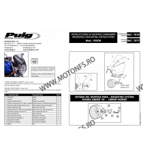 Carena Frotala + Parbriza Universal Windshield PUIG VISION 005NA negru 140.005N Puig Parbrize Joase Pentru Faruri Rotunde Pui...